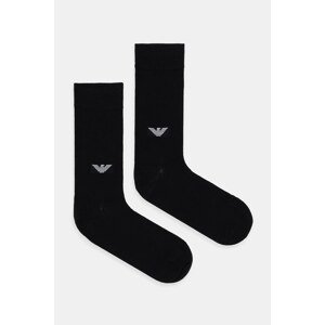 Čarape Emporio Armani Underwear 2-pack boja: crna, EM000543 AF17788