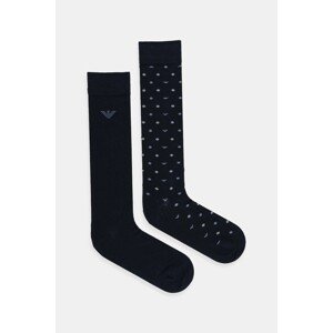 Čarape Emporio Armani Underwear 2-pack boja: tamno plava, EM000545 AF18145