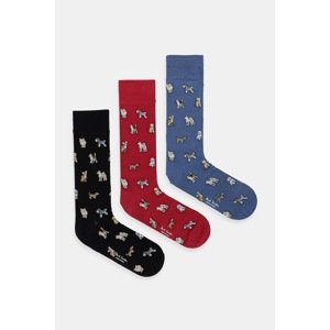 Čarape Paul Smith 3-pack boja: crvena, M1A-SOCK-TDOGS