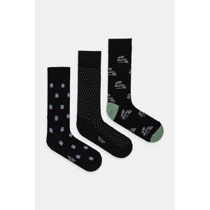 Čarape Paul Smith 3-pack boja: crna, M1A-SOCK-TNOV