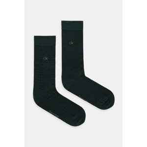 Čarape Calvin Klein 2-pack boja: zelena, 701235969