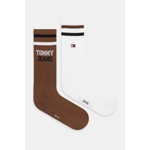 Čarape Tommy Jeans 2-pack boja: smeđa, 701236466