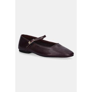 Kožne balerinke Tommy Hilfiger SMOOTH LEATHER MARYJANE boja: bordo, FW0FW09152