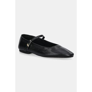 Kožne balerinke Tommy Hilfiger SMOOTH LEATHER MARYJANE boja: crna, FW0FW09152