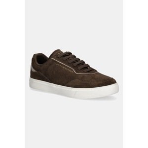 Kožne tenisice Tommy Hilfiger CASUAL SUEDE SNEAKER boja: smeđa, FW0FW09050