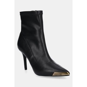 Gležnjače Versace Jeans Couture boja: crna, s tankom potpeticom, 79VA3S51 ZS901 899