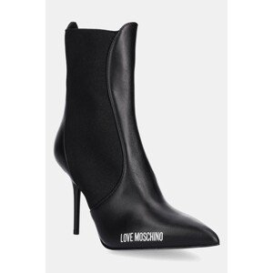Gležnjače Love Moschino boja: crna, s tankom potpeticom, JA21059G1NIA0000