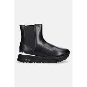 Kožne gležnjače Liu Jo LIU JO MAXI WONDER 95 boja: crna, s platformom, BF5001PX24122222