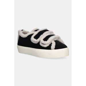 Tenisice od brušene kože Inuikii Shearling Low Velcro boja: crna, 1001.001.0231.000