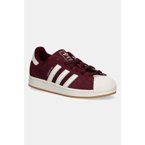 Tenisice od brušene kože adidas Originals Superstar II boja: bordo, HQ4913