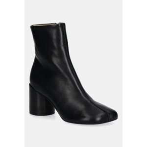 Kožne gležnjače MM6 Maison Margiela boja: crna, s debelom potpeticom, S59WU0260.P5000.T8013
