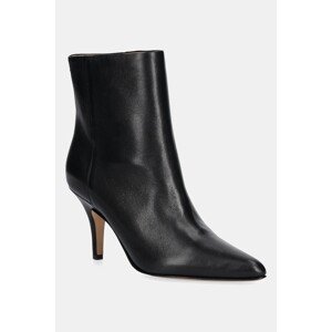 Kožne gležnjače MM6 Maison Margiela boja: crna, s tankom potpeticom, S59WU0261.P6783.T8013