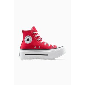 Tenisice Converse Chuck Taylor All Star Lift Double Stack boja: crvena, A15542C