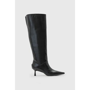Čizme AllSaints ODYSSEY LOW BOOT boja: crna, s tankom potpeticom, W019FD