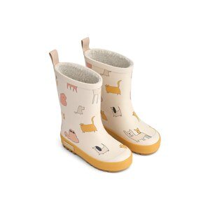 Dječje gumene čizme Liewood Mason Thermo Rainboot boja: bež, LW13043
