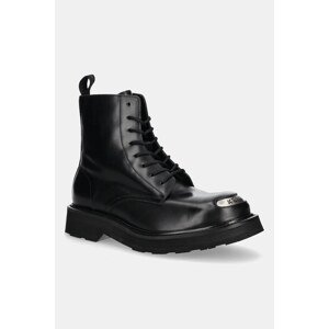 Kožne čizme Kenzo Smile Lace Up Boots boja: crna, FF65BT111L52.99