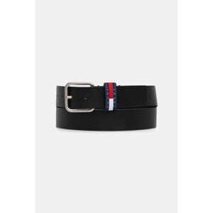 Kožni remen Tommy Jeans za muškarce, boja: crna, AM0AM13688