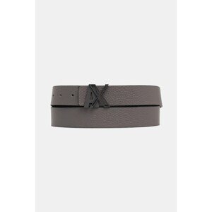 Kožni remen Armani Exchange za muškarce, boja: siva, XM001740 AF17988