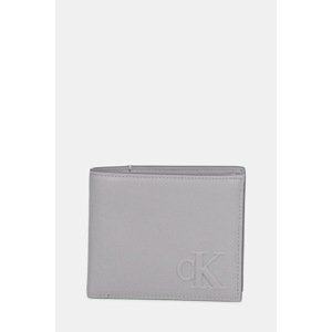 Kožni novčanik Calvin Klein za muškarce, boja: siva, LV04G1072G