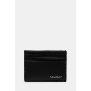 Kožni etui za kartice Calvin Klein boja: crna, LV04D1104G