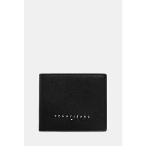 Kožni novčanik Tommy Jeans za muškarce, boja: crna, AM0AM13695