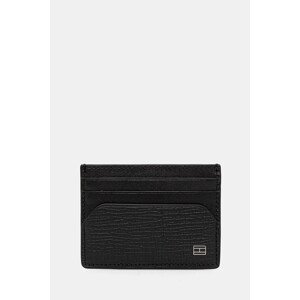 Kožni etui za kartice Tommy Hilfiger boja: crna, AM0AM13707