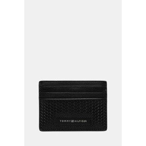 Kožni etui za kartice Tommy Hilfiger boja: crna, AM0AM13725