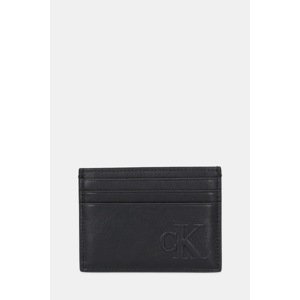 Kožni etui za kartice Calvin Klein boja: crna, LV04G1070G