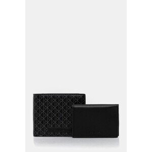 Kožni novčanik i etui za kartice Calvin Klein za muškarce, boja: crna, LV04D1086G