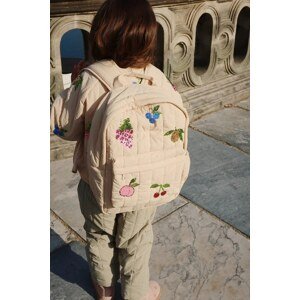 Dječji ruksak Konges Sløjd JUNO QUILTED SEQUIN BACKPACK MIDI boja: bež, mali, s aplikacijom, KS103554