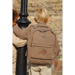 Dječji ruksak Konges Sløjd JUNO QUILTED BACKPACK MIDI boja: smeđa, mali, s aplikacijom, KS103489