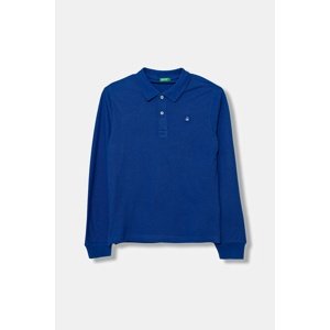 Dječja pamučna majica dugih rukava United Colors of Benetton bez uzorka, 3089C300Z