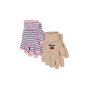 Rukavice Konges Sløjd 2 PACK FILLA GLOVES 2-pack boja: bež, KS103430