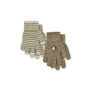 Rukavice Konges Sløjd 2 PACK FILLA GLOVES 2-pack boja: zelena, KS103430
