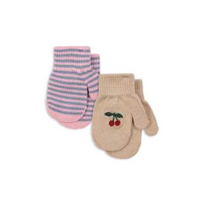 Rukavice Konges Sløjd 2 PACK FILLA MITTENS boja: bež, KS103431