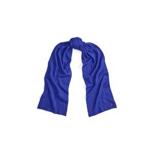 Kratki vuneni šal Polo Ralph Lauren boja: tamno plava, bez uzorka, 455956296