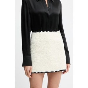 Suknja Ermanno Scervino boja: bež, mini, ravna, 57TO001E99
