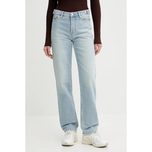 Pamučne traperice Tommy Jeans visoki struk, DW0DW22154