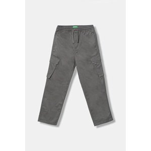 Dječje hlače United Colors of Benetton boja: siva, bez uzorka, 4RHPCF04Y