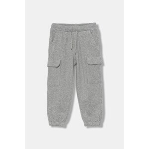 Dječje pamučne hlače United Colors of Benetton boja: siva, bez uzorka, 3J68GF045