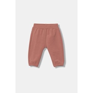 Donji dio trenirke za bebe United Colors of Benetton boja: narančasta, s aplikacijom, 3MDSAF029