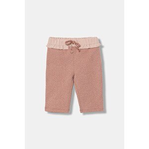 Donji dio trenirke za bebe United Colors of Benetton boja: narančasta, s uzorkom, 37GTAF02F