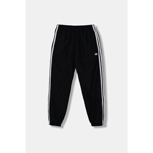 Dječji donji dio trenirke adidas Originals boja: crna, s aplikacijom, KC5058