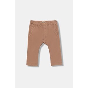 Hlače za bebe United Colors of Benetton boja: smeđa, bez uzorka, 4AU0AF018