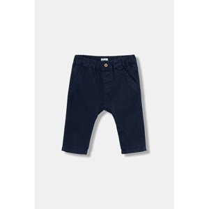 Hlače za bebe United Colors of Benetton boja: tamno plava, bez uzorka, 4AU0AF018