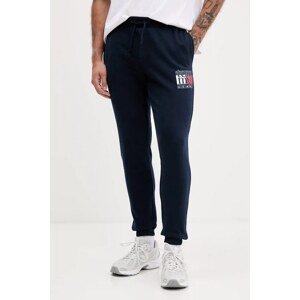 Pamučni donji dio trenirke Tommy Jeans boja: tamno plava, s tiskom, DM0DM22094