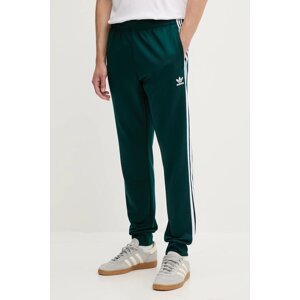 Donji dio trenirke adidas Originals Sst Tp boja: zelena, s aplikacijom, JY1288