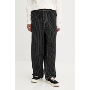 Pamučne hlače adidas Originals boja: crna, ravna, JW0180