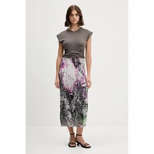 Haljina Desigual WALLS LACROIX boja: siva, midi, ravna, 25WWVK05