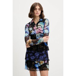 Haljina Desigual CORAL LACROIX boja: crna, mini, ravna, 25WWVK10